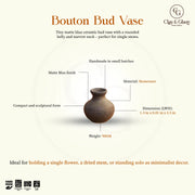 Bouton Bud Vase - Matte Blue